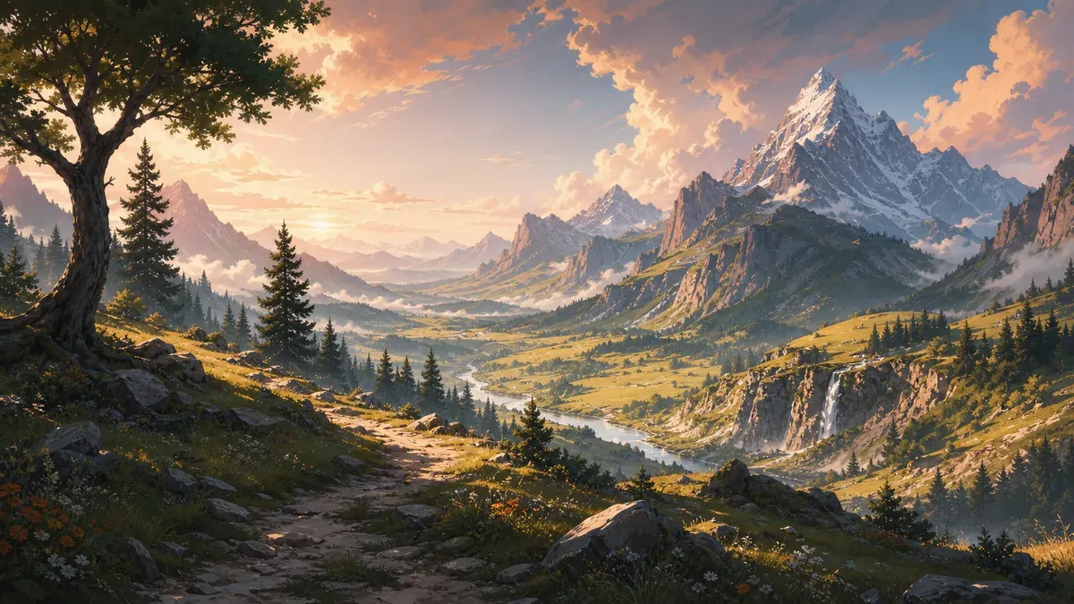 AI landscape generator creating scene and environment references